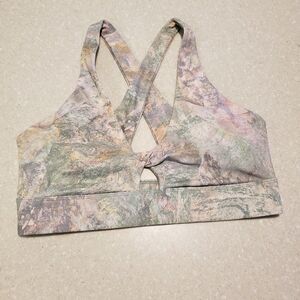 Fabletics Oasis Crushed Velour Twist Sports Bra Athleisure Size Medium